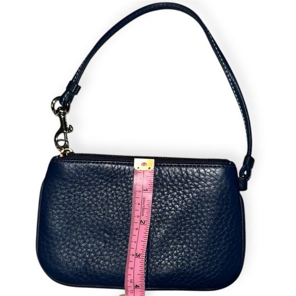 Navy Blue Leather Wristlet - Picture 5 of 5